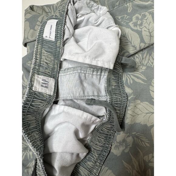 Gap 2021 Size Small 9” Easy Short Green Camo Drawstring 100% Cotton Summer - Picture 4 of 9